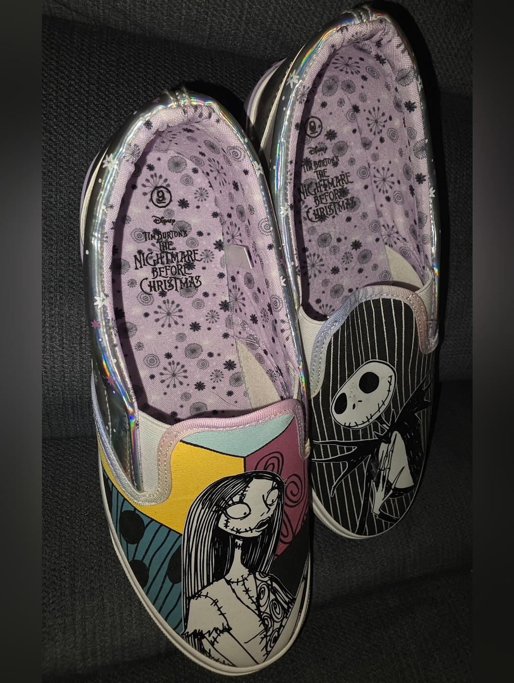 The Nightmare Before Christmas Women's Slip-On Flats in Multicolor